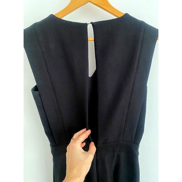 Maje Black V-Neck Structured Jumpsuit, Size 4 - Picture 8 of 11